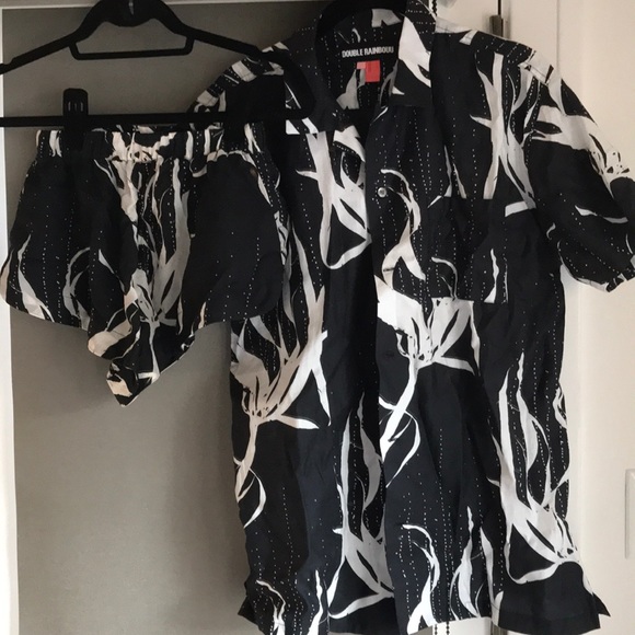 Double Rainbouu Hawaiian shirt, short set, XS - Picture 6 of 6